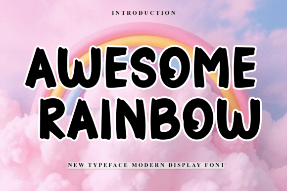 Awesome Rainbow Font for Creative Makers