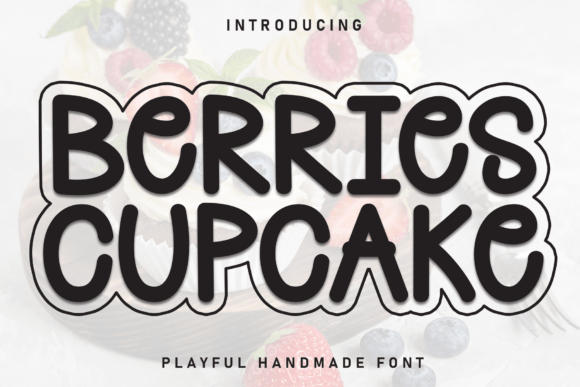 Berries Cupcake Font for Creative Makers