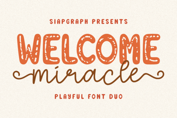 Miracle Welcome Duo Font for Business Branding