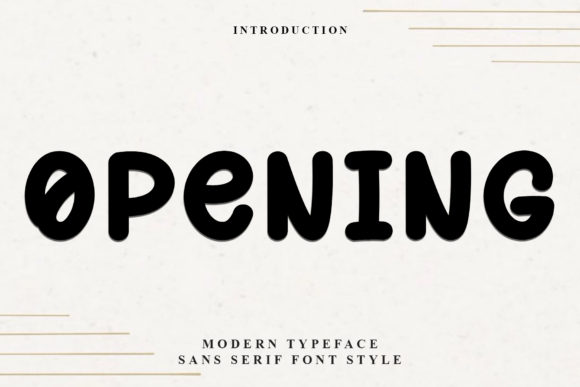 Opening Font for Festive Design