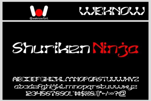 Shuriken Ninja Font